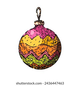 ball christmas hand drawn. letter border, vector red, frame tree ball christmas vector sketch. isolated color illustration