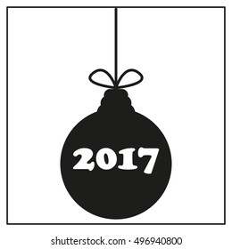 Ball, Christmas ornaments, vector icon