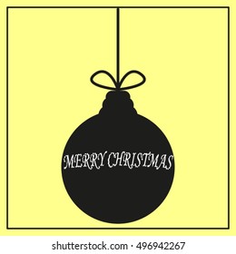 Ball, Christmas ornaments, vector icon