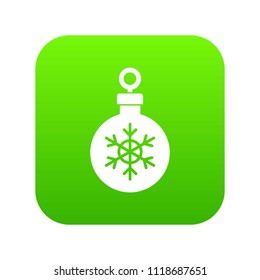 Ball for the Christmas tree icon digital green for any design isolated on white vector illustration