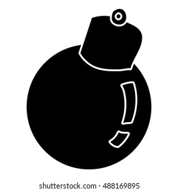 Ball for the Christmas tree icon in simple style on a white background vector illustration