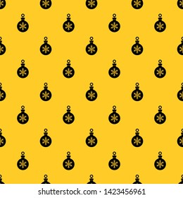 Ball for the Christmas tree pattern seamless vector repeat geometric yellow for any design