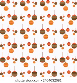 Ball Christmas trendy abstract pattern repeating vector illustration background