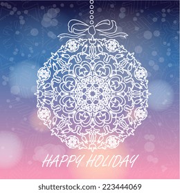 Ball christmas.Vector. New 2015 Year.