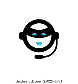 Servicio al cliente de círculo de bolas Icono digital o logotipo aislado Ilustración vectorial de símbolo de signo - Iconos de vector de estilo negro y color de alta calidad