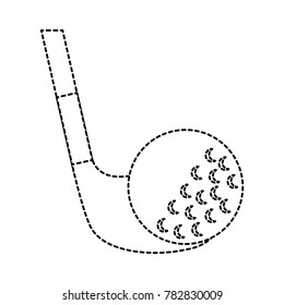 ball and club golf icon image 
