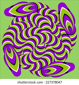 Ball of the coiling snakes (motion illusion)