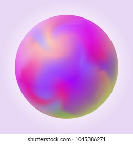 Ball with color overflows. Abstract design. Vector illustration.
