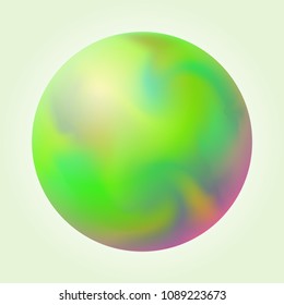 Ball with color overflows. Abstract design. Vector illustration.
