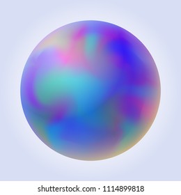 Ball with color overflows. Abstract design. Vector illustration.
