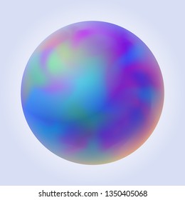 Ball with color overflows. Abstract design. Vector illustration.
