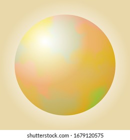 Ball with color overflows. Abstract design. Vector illustration.
