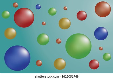 ball  color set icon 3d club