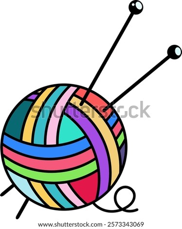 Similar – Image, Stock Photo Multicolored wool threads
