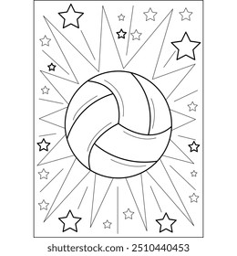 ball coloring book page for kids and adults creative coloring mindful relaxation activity