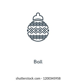 Ball concept line icon. Linear Ball concept outline symbol design. This simple element illustration can be used for web and mobile UI/UX.