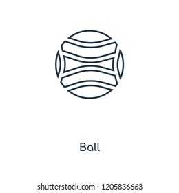 Ball concept line icon. Linear Ball concept outline symbol design. This simple element illustration can be used for web and mobile UI/UX.