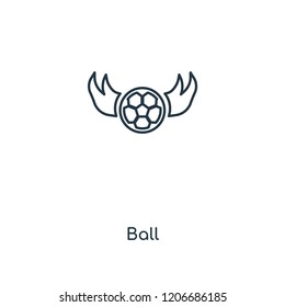 Ball concept line icon. Linear Ball concept outline symbol design. This simple element illustration can be used for web and mobile UI/UX.