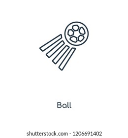 Ball concept line icon. Linear Ball concept outline symbol design. This simple element illustration can be used for web and mobile UI/UX.