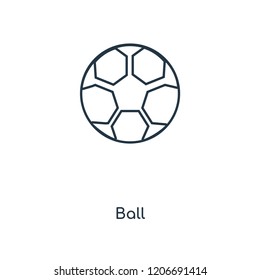 Ball concept line icon. Linear Ball concept outline symbol design. This simple element illustration can be used for web and mobile UI/UX.