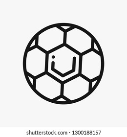 Ball concept line icon. Simple element illustration.  Ball concept outline symbol design. Can be used for web and mobile UI/UX . Modern vector style.