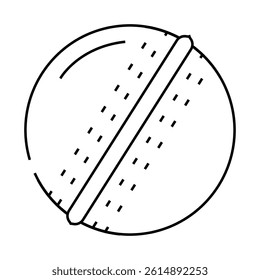 ball cricket game line icon vector. ball cricket game sign. isolated contour symbol black illustration