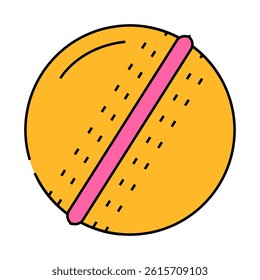 ball cricket game line icon vector. ball cricket game sign. isolated symbol illustration