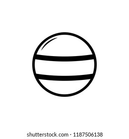 Ball for cricket icon. Element of balls icon for mobile concept and web apps. Detailed Ball for cricket icon can be used for web and mobile