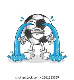 ball crying illustration. character vector