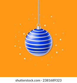 Ball for decorating a Christmas tree. Vector graphics.