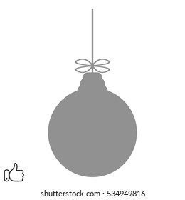 ball, decoration, Christmas, icon, vector illustration EPS 10
