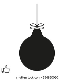 ball, decoration, Christmas, icon, vector illustration EPS 10