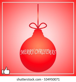 ball, decoration, Christmas, icon, vector illustration EPS 10