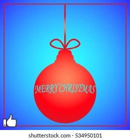 ball, decoration, Christmas, icon, vector illustration EPS 10