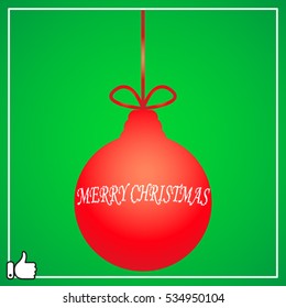 ball, decoration, Christmas, icon, vector illustration EPS 10