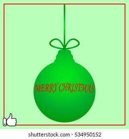 ball, decoration, Christmas, icon, vector illustration EPS 10