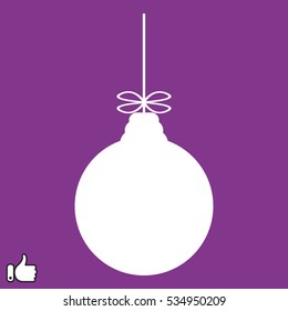 ball, decoration, Christmas, icon, vector illustration EPS 10
