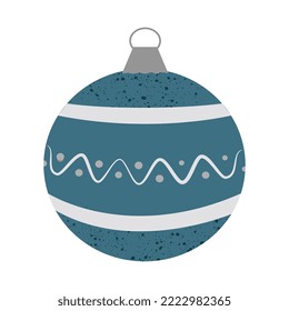 ball decoration for Christmas tree, New year traditional vector illustration Christmas toys. Christmas Tree Ball,