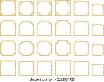 Ball decoration frame illustration set