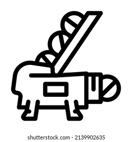 vector de icono de línea dispenser de bola. signo del dispensador de bolas. símbolo de contorno aislado ilustración negra