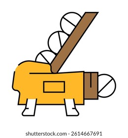 ball dispenser line icon vector. ball dispenser sign. isolated symbol illustration