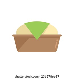 Ball dough icon flat vector. Bread knead. Pastry baking isolated