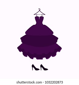 for a ball dress,holiday clothing,vector illustration