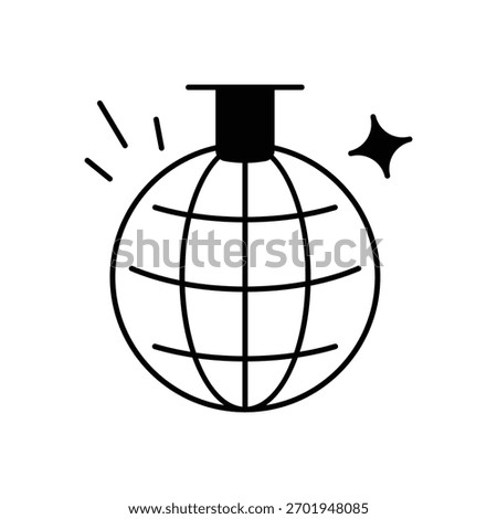 Ball Drop icon clean and modern vector illustration