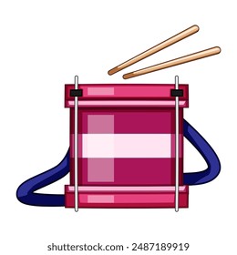 ball drum toy cartoon. robot train, acoustic play, rocket asian ball drum toy sign. isolated symbol vector illustration