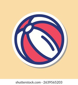 ball editable cartoon style sticker vector