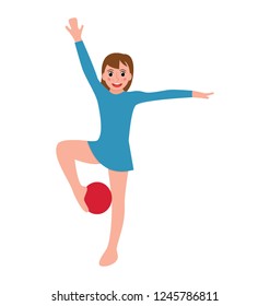 Ball exercise flat icon design