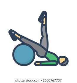 Ball exercise Vector Icon which can easily modify or edit
