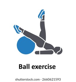 Ball exercise Vector Icon which can easily modify or edit

