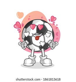 ball fallin love vector. cartoon character